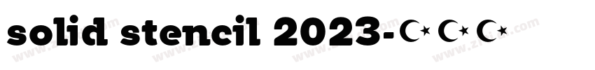 solid stencil 2023字体转换